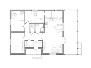 2 BHK Plan